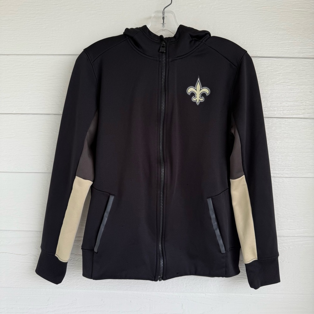 NFL New Orleans Saints Black and Gold Hoodie w/Fleur-de-lis Youth L Size 14-16
